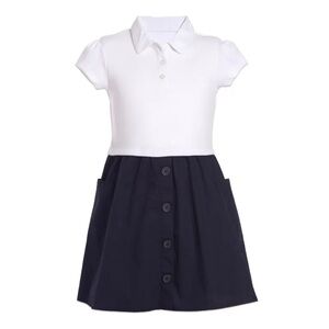 Nautica Macy’s Big Girls Uniform 2 Tone Interlock Dress Large 12/14